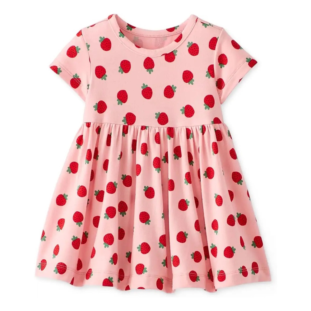 Hanna Andersson Pink Strawberry Print Dress